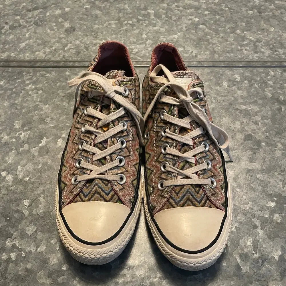 Converse All Star Missoni Zig Zag Pattern Low Top Sneakers Shoes Mens 6 Womens 8